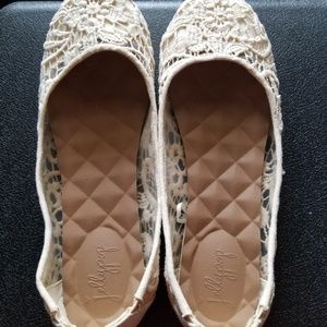 Kate Jellypop crochet flats. Cream color. Size 8M